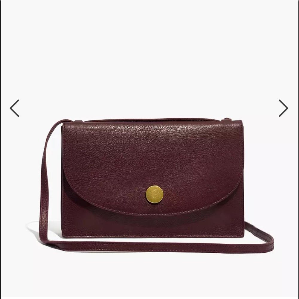 Leather burgundy bag